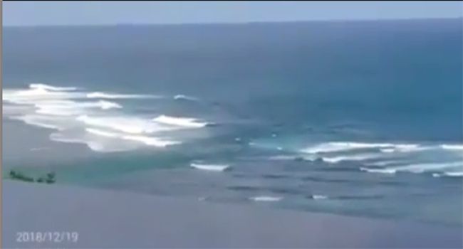 Perairan pantai Pandawa saat muncul fenomena Rip Current fenomena alam, rip currnet, arus mematikan, perairan bali selatan