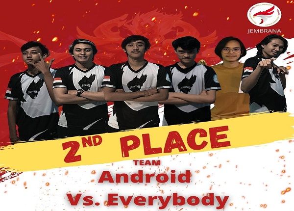 Team Android vs Everybody juara 2 babak penyisihan BEST 2020 wilayah Jembrana best 2020, menang tipis, team cuek, android vs everybody, wakil jembrana, esi jembrana, esi bali, radarbali