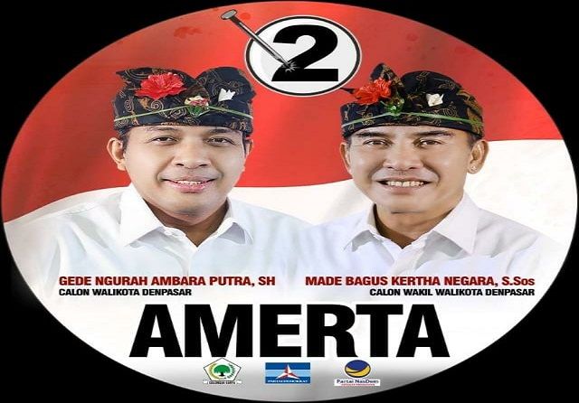 KOMPAK. Paslon Walikota dan Wakil Walikota Denpasar No. Urut 2, Gede Ngurah Ambara Putra- Made Bagus Kertha Negara (Amerta). pilwali denpasar, pilwali 2020, program kerja, paket amerta, pro rakyat, realistis dan terukur