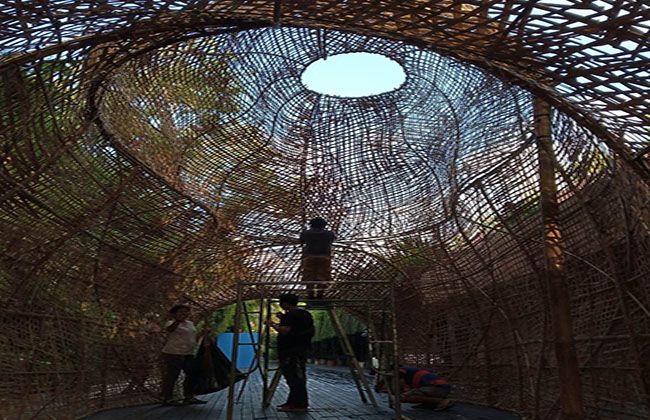 Keren Nano Sukses Lahirkan Ulatan Bambu Siput Raksasa