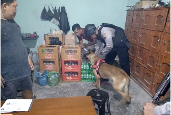 Libatkan Anjing Pelacak Polisi Razia Narkoba Di Kelab Malam